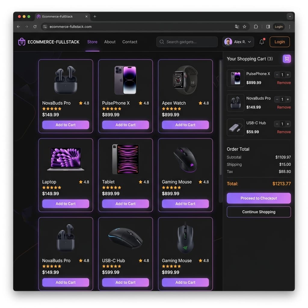 Ecommerce-FullStack UI Preview