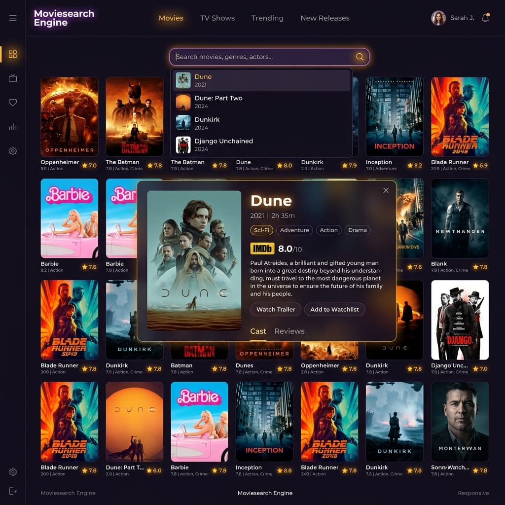 Moviesearch Engine UI Preview